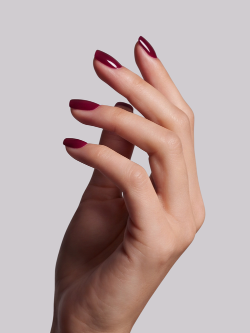 Burgundy squoval